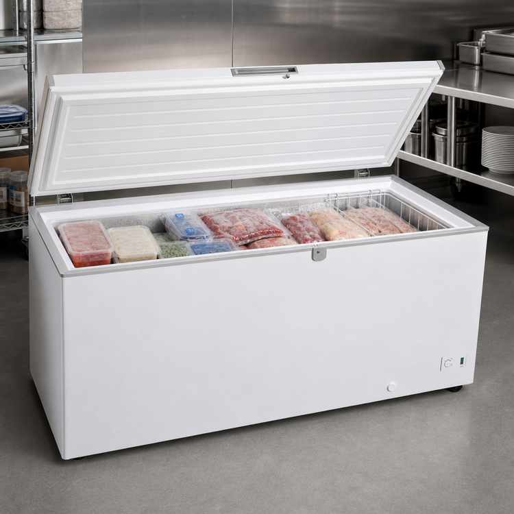 Product image #3 for Excellence Commercial Products BD-11 10.7 Cu. Ft. Commercial Chest Freezer with Solid Hinged Locking Lid