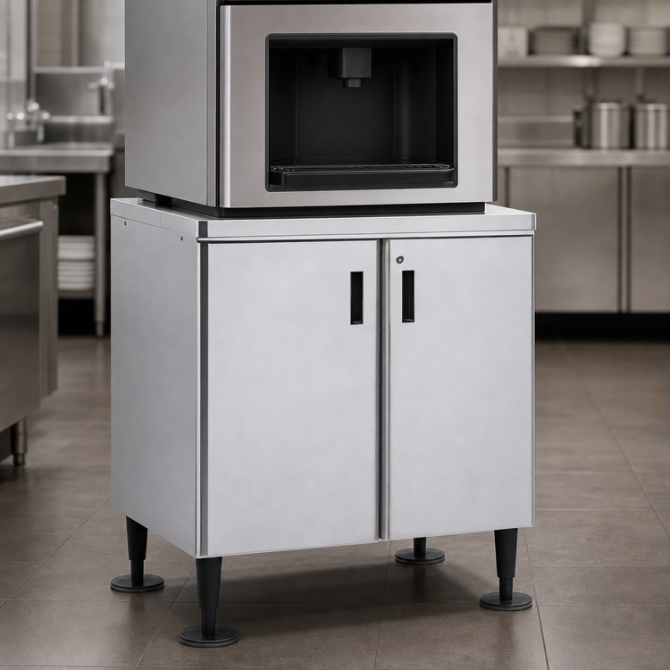 Product image #3 for Hoshizaki Opti-Serve 34-Inch Stainless Steel Equipment Stand with Locking Doors for DCM-751 Icemaker/Dispenser