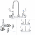 Thumbnail image #3 for Wall-Mount 8-Inch Center Pantry Mixing Faucet with Swivel Gooseneck Spout