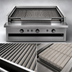 Thumbnail image #3 for MagiKitch'n APM-SMB-624 Low Profile Countertop Ceramic Coal Gas Charbroiler, 24 Inch Wide