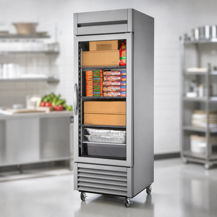 Product image #3 for True One-Section Reach-In Freezer with Framed Glass Door, -10°F, 23 Cu. Ft.