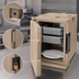 Thumbnail image #4 for Cambro Ultra Pan Carrier Front-Loading Insulated Food Pan Carrier with Security Package, Coffee Beige