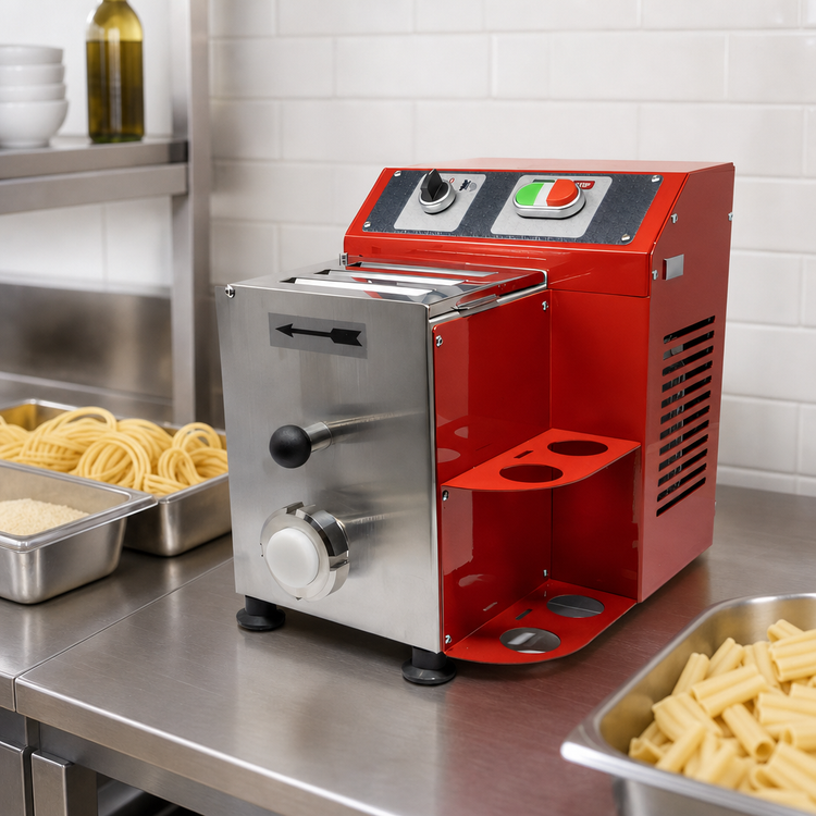 Product image #3 for Trento Countertop Electric Pasta Machine, 4 lb Capacity, 11 lb/hr Output, Red