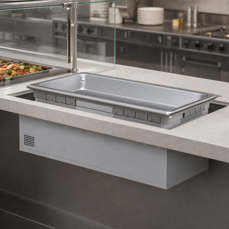 Product image #3 for Hatco Drop-In Rectangular Heated Well with Drain, Full-Size Pan, Non-Insulated