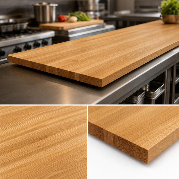 Product image #3 for John Boos Appalachian Red Oak Edge Grain Kitchen Countertop, 96 x 25 x 1-1/2 Inch, Penetrating Oil Finish
