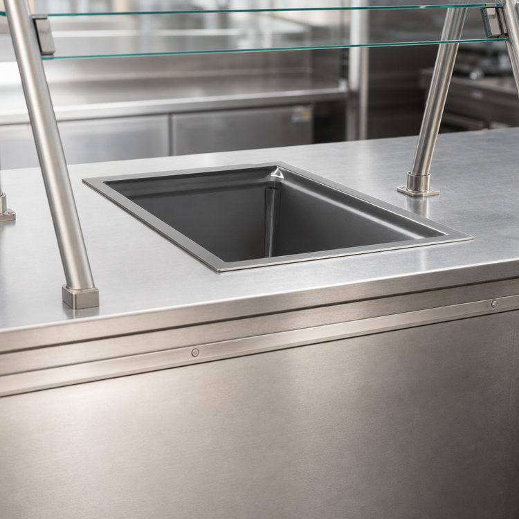 Product image #3 for Eagle Group Drop-In Electric Rectangular Hot Well Food Warmer with Drain, Single 12 x 20 Inch Pan Opening, Wet or Dry Operation