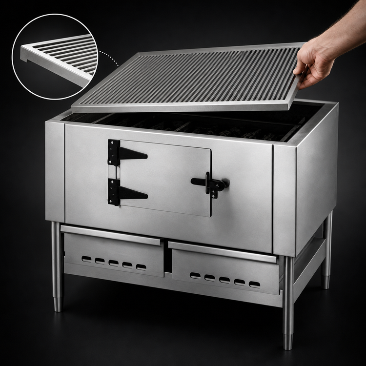 Product image #3 for Titan JLB-30 30-Inch Wood-Burning Log Broiler