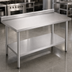 Thumbnail image #3 for John Boos Stallion Economy 30 Inch x 30 Inch Stainless Steel Corner Work Table with 5 Inch Backsplash and Adjustable Undershelf