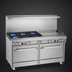 Thumbnail image #3 for Southbend Ultimate 60-Inch Gas Restaurant Range with 4 Open Burners, 36-Inch Thermostatic Griddle, Standard Oven and Convection Oven