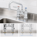 Thumbnail image #3 for T&S Brass B-2283 Double Pantry Deck-Mount Mixing Faucet, 4-Inch Centers, 6-Inch Swing Nozzle