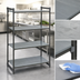 Thumbnail image #3 for Camshelving Basics Plus 4-Tier Solid Polymer Stationary Starter Shelving Unit, 42 x 18 x 72 Inches, Brushed Graphite