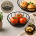 Thumbnail image #3 for American Metalcraft Round Straight-Sided Mesh Serving Basket, 8-Inch Diameter x 2-1/2-Inch High, Black Wrought Iron