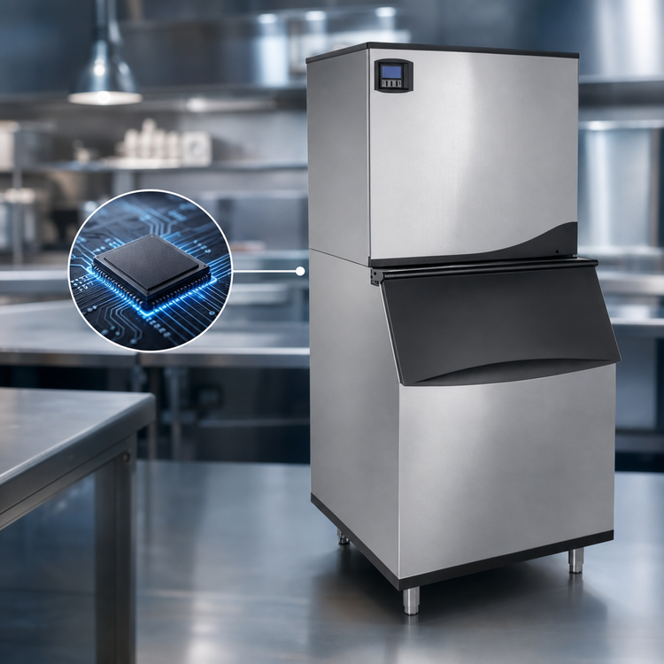Product image #3 for Maxx Ice Intelligent Series MIM500NH Modular Half-Dice Ice Machine with 580 lb. Bin