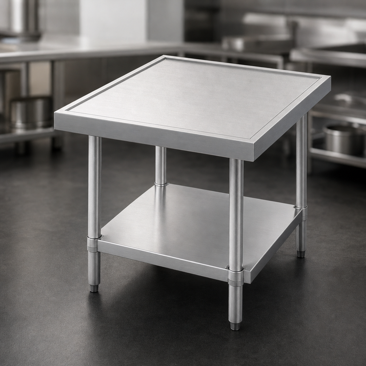 Product image #3 for Advance Tabco 36 Inch x 30 Inch Stainless Steel Equipment Stand with Adjustable Undershelf