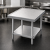Thumbnail image #3 for Advance Tabco 36 Inch x 30 Inch Stainless Steel Equipment Stand with Adjustable Undershelf