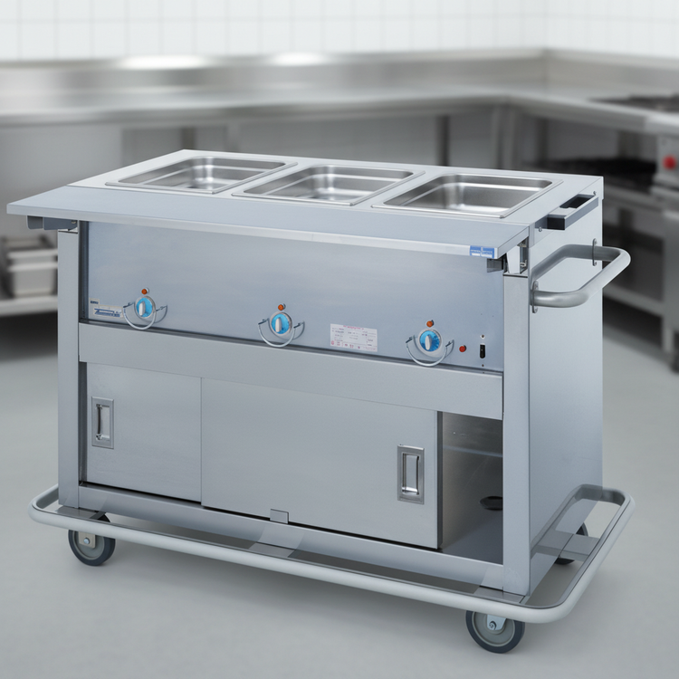 Product image #2 for Thurmaduke EP-5-CBPG 5-Well Full-Size Electric Portable Steamtable with Painted Grip Steel Body