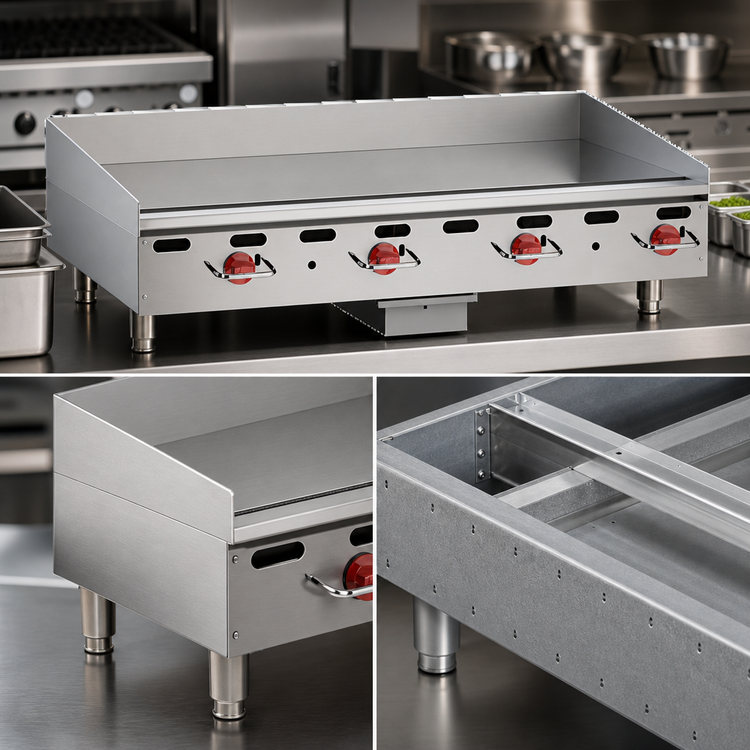 Product image #3 for Wolf AGM72-QS-COMMANDER Heavy Duty Countertop Gas Griddle, 72" Wide