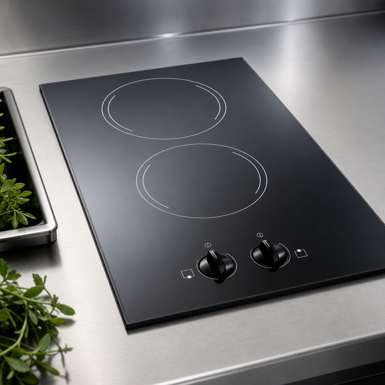 Product image #4 for Summit Appliance CR2110B 11 7/8 Inch 2-Element Electric Radiant Cooktop with SCHOTT CERAN Glass Surface