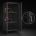 Thumbnail image #3 for Eagle Group 3-Tier Bulk Wine Storage Unit with Hinged Security Doors, 36-Inch Wide, 180-Bottle Capacity, Black Powder-Coated Finish