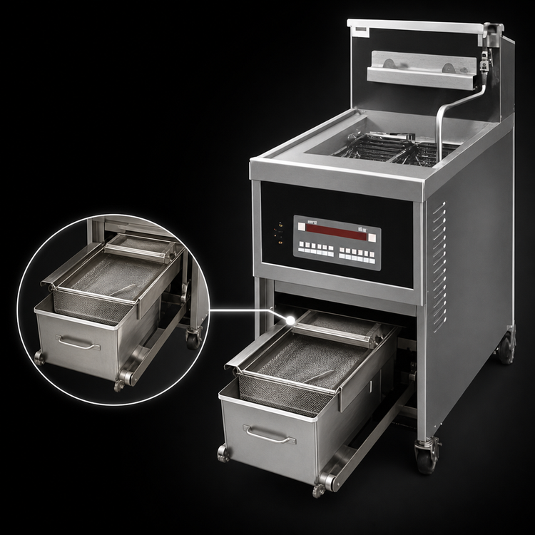Product image #3 for Henny Penny OFE341.0 Heavy Duty Floor Model Electric Open Fryer, 1-Well, 80 lb Fat Capacity