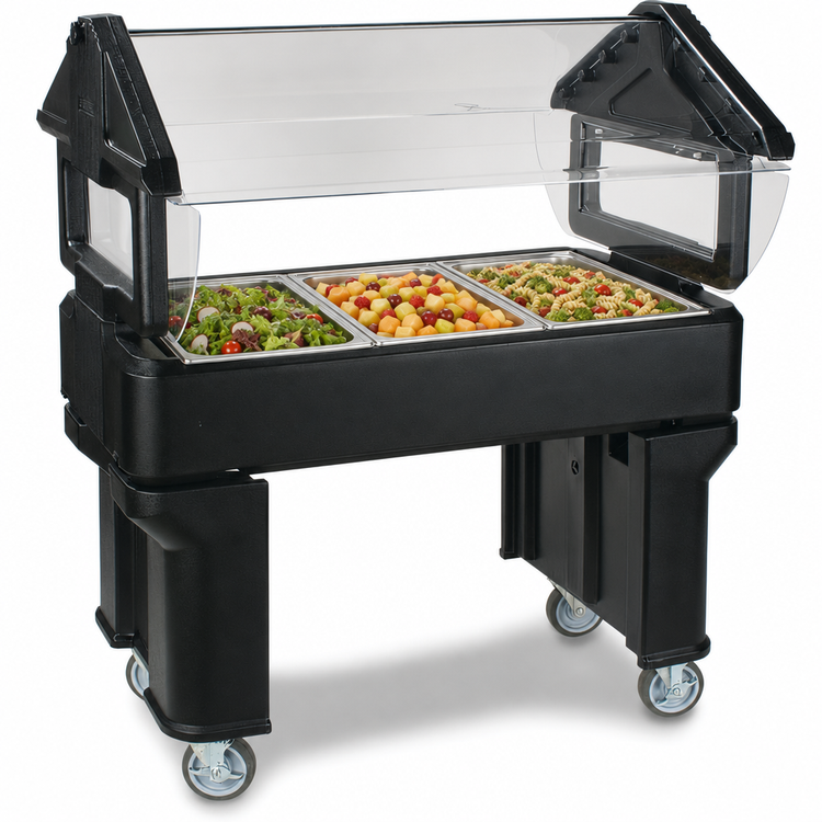 Product image #3 for SixStar 4-Foot Portable Ice-Cooled Food Bar, 3 Full-Size Pan Capacity