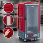 Thumbnail image #3 for Metro C5 Insulation Armour C537-HFC-4 3/4-Height Mobile Heated Holding Cabinet, Clear Door, 14-Pan Capacity