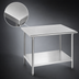 Thumbnail image #3 for Advance Tabco SS-300 30 x 30 Inch Square Stainless Steel Work Table with Undershelf