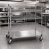 Thumbnail image #3 for Quantum 4-Shelf 3-Sided Stainless Steel Bus Cart, 36 x 24 x 60 Inches