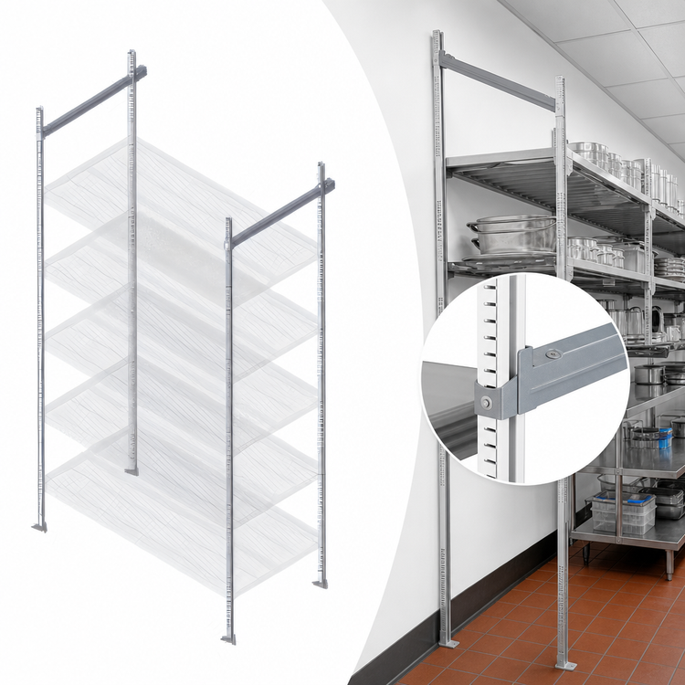Product image #3 for Quantum 18-Inch Stationary End Kit for Overhead Track Shelving