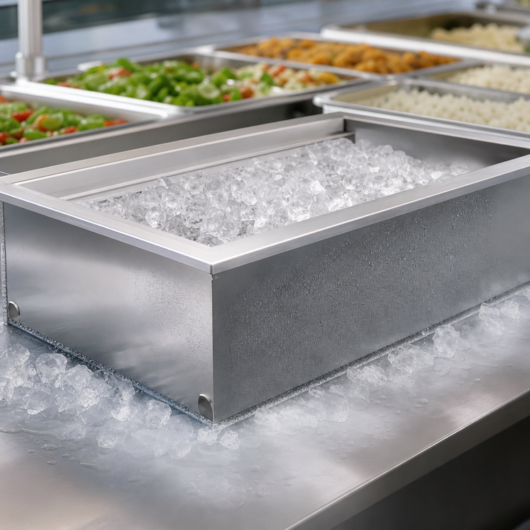 Product image #3 for Delfield N8030 Drop-In Ice Cooled Cold Pan, 30-3/4 Inch W x 26 Inch D, 2-Pan