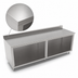 Thumbnail image #3 for John Boos Stainless Steel Work Table with Open Front Cabinet Base, 120 x 30 Inches, 5-Inch Backsplash