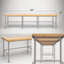 Thumbnail image #3 for John Boos Stainless Steel Baker's Table Frame for 168 x 30 Inch Top