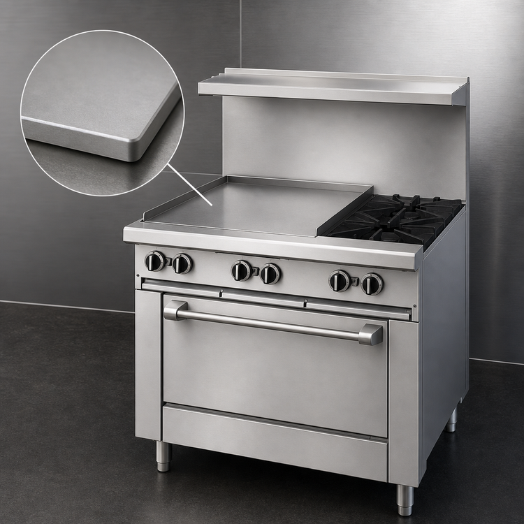 Product image #3 for Garland US Range U Series 36-Inch Gas Restaurant Range with Smooth Steel Griddle, Storage Base, and Stainless Steel Front