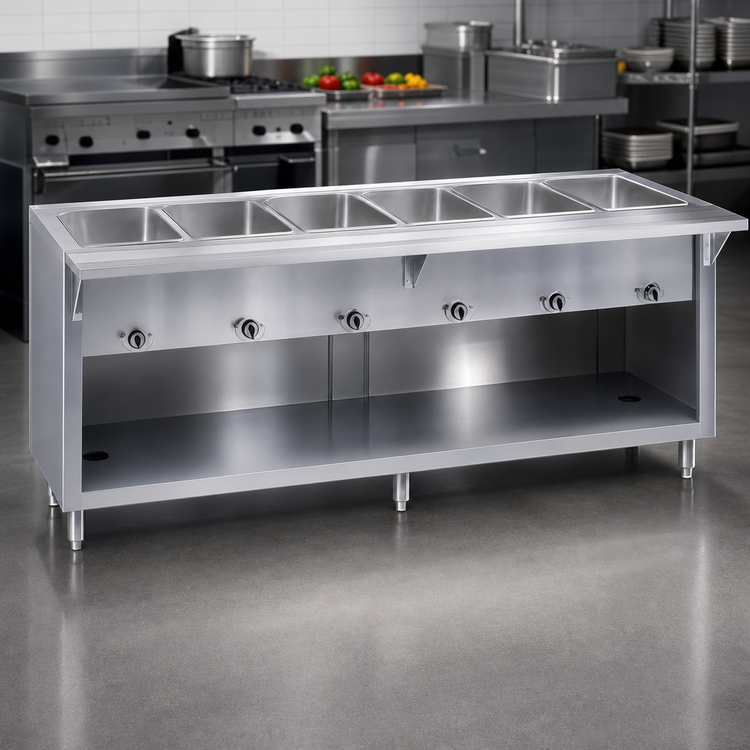 Product image #3 for Thurmaduke G-3-CBSS 3-Well Gas Standard Hot Food Steamtable Unit