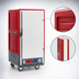 Thumbnail image #3 for Metro C5 3 Series 3/4 Height Combination Heated Holding and Proofing Cabinet with Red Insulation Armour, Full-Length Solid Doors, Lip Load Slides