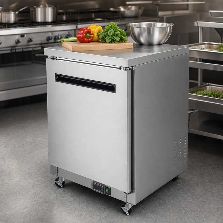 Product image #3 for Arctic Air 27-Inch 1-Section Undercounter Worktop Freezer with Solid Right-Hinged Door