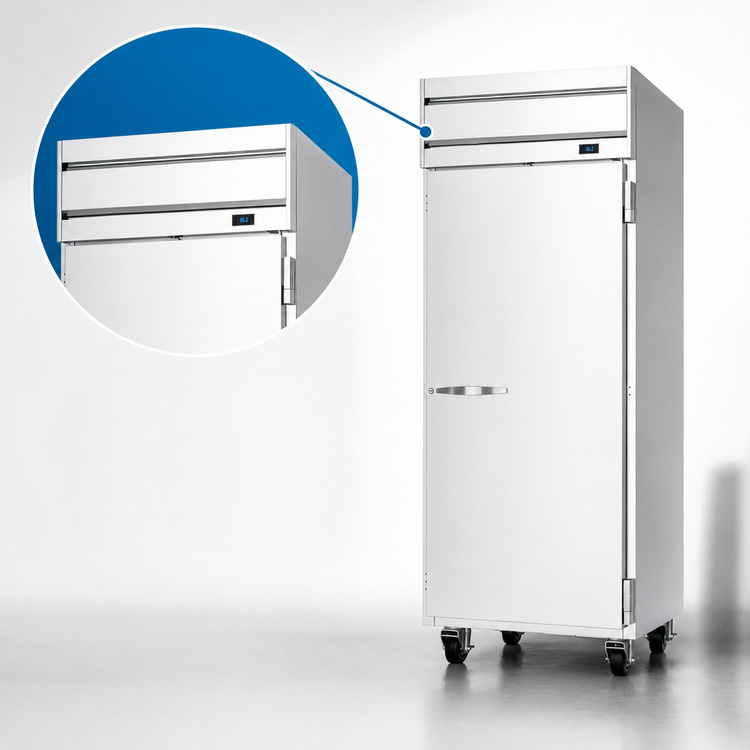 Product image #3 for Beverage-Air Horizon Series Top Mount Reach-In Refrigerator, 1 Section, 30.76 Cu. Ft., Right-Hand Solid Door