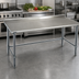 Thumbnail image #3 for Spec-Master 84-Inch x 36-Inch 14-Gauge 300-Series Stainless Steel Work Table with 1-1/2-Inch Rear Upturn and Galvanized Open Base