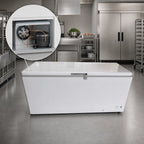 Thumbnail image #3 for Excellence Commercial Products BD-13 Commercial Chest Freezer, 13.2 cu. ft., Locking Solid Hinged Lid, White, Self-Contained, 115V