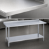Thumbnail image #3 for Duke 72 x 30 Inch 16-Gauge 400 Series Stainless Steel Work Table with 1-1/8 Inch Straight Riser
