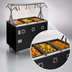 Thumbnail image #3 for Vollrath 2-Series Affordable Portable Deluxe 3-Well Mobile Hot Food Station with Illuminated Buffet Breath Guard and Enclosed Base