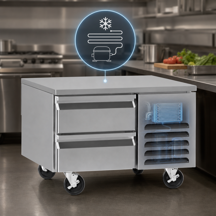 Product image #3 for Southbend Platinum 84-Inch Self-Contained Refrigerated Base with 4 Self-Closing Drawers
