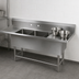 Thumbnail image #3 for John Boos Pro-Bowl 3-Compartment Sink with Right Drainboard, 82-3/16