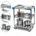Thumbnail image #4 for Carlisle 3-Shelf Stainless Steel Utility Cart, 27 x 18 x 32-1/2 Inches, 300 lb Capacity