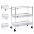 Thumbnail image #3 for Metro Super Erecta Adaptable 3-Shelf Chrome Basket Cart