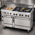 Thumbnail image #3 for Bistro 60-Inch Commercial Gas Range with 6 Open Burners, 24-Inch Griddle, Space Saver Oven, and Standard Oven