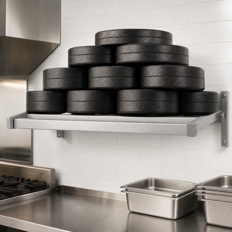 Product image #4 for Adjust-A-Shelf Heavy-Duty Wall-Mounted Aluminum Shelf, 30 x 24 Inches, 2,000 lb. Capacity