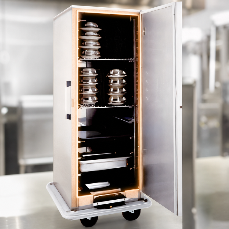 Product image #3 for Convertible Carter Space-Saver Insulated Banquet Holding Cart, Single Door, 64 Covered Plate Capacity