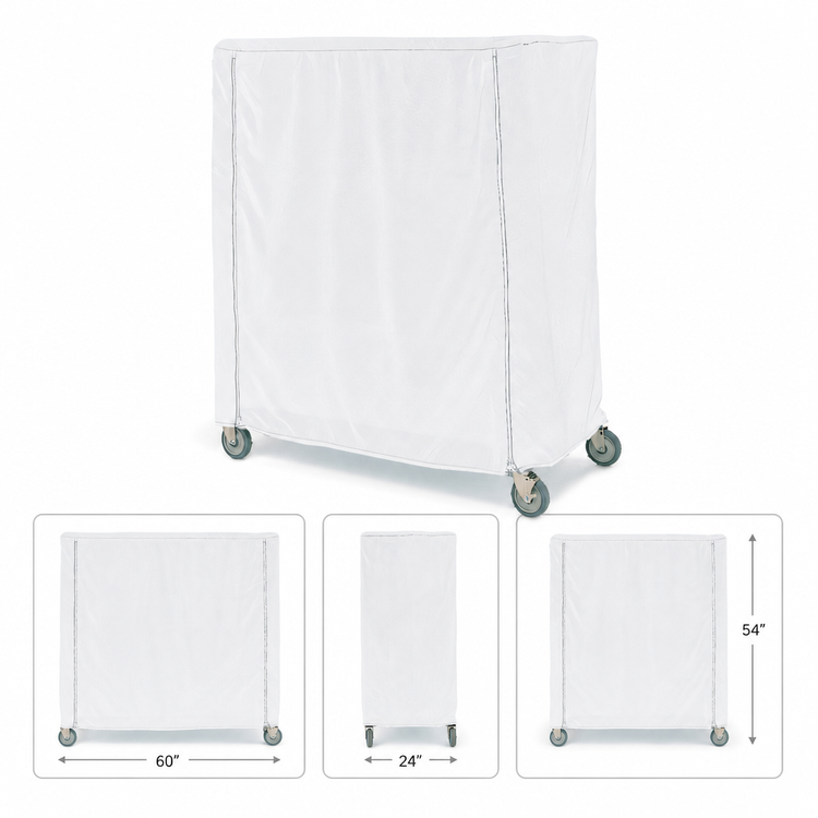 Product image #3 for Metro White Waterproof Queen Mary & Banquet Cart Cover, 60 x 24 x 54 Inches