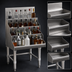 Thumbnail image #3 for Spec-Bar 36-Inch Freestanding 4-Step Stainless Steel Liquor Bottle Display Unit